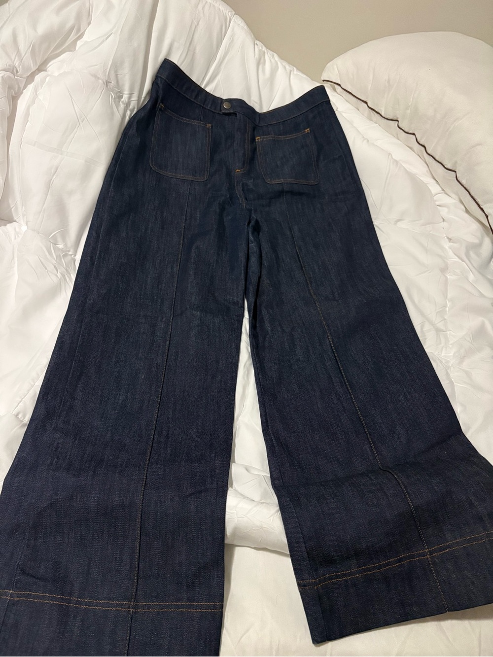 soeur Men's Wide-Leg Indigo Denim Jeans